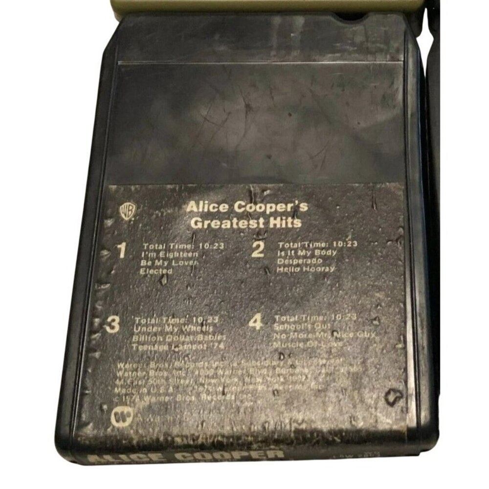 Vintage Alice Cooper - Greatest Hits  1974- 8 Track Tape "I'm 18" "Schools Out"